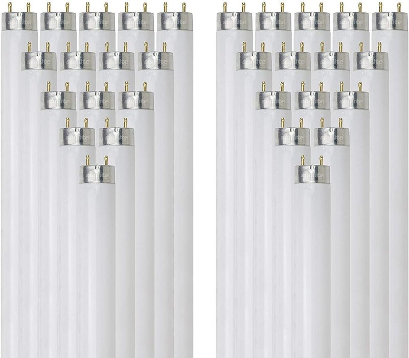 Sunlite 30125 2 Foot T8 Linear Fluorescent Lamp, 17 Watts, 1450 Lumens, F17T8/SP841, 4100K Cool White, Medium G13 Bi-Pin Base, ROHS Compliant, 30 Pack - Image 1